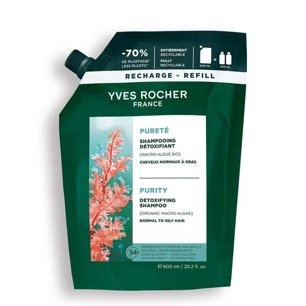 Oczyszczający szampon z makroalgą uzupełniacz 600 ml Yves Rocher