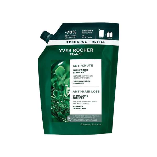 Szampon przeciw wypadaniu włosów z organicznymi kiełkami uzupełniacz 600 ml Yves Rocher