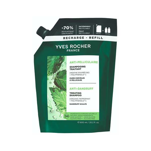 Szampon przeciwłupieżowy z miętą pieprzową bio uzupełniacz 600 ml Yves Rocher
