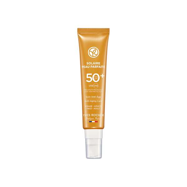 Przeciwzmarszczkowa emulsja do opalania do twarzy z wyciągiem z mikołajka nadmorskiego SPF50 Yves Rocher