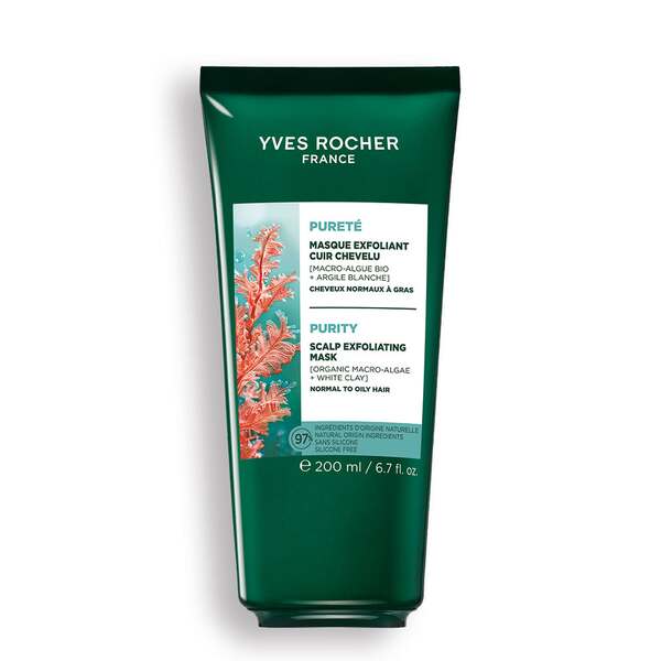 Oczyszczająca maska peelingująca do skóry głowy z makroalgą 200 ml Yves Rocher