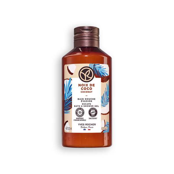 Żel pod prysznic i do kąpieli Kokos 200 ml Yves Rocher można nabyć na stronie Yves-rocher.pl
